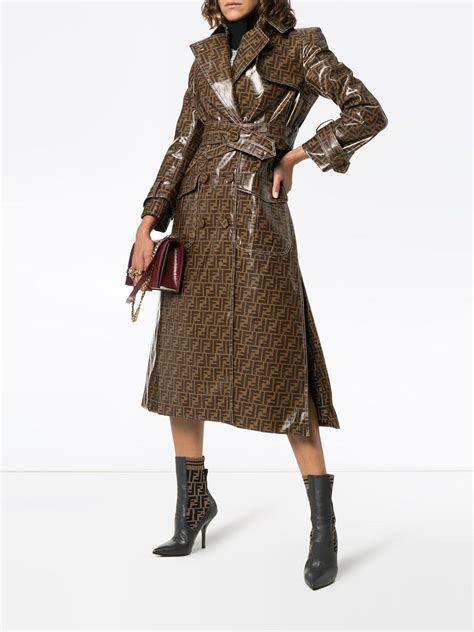 fendi print fur coat|Fendi women' s trench coats.